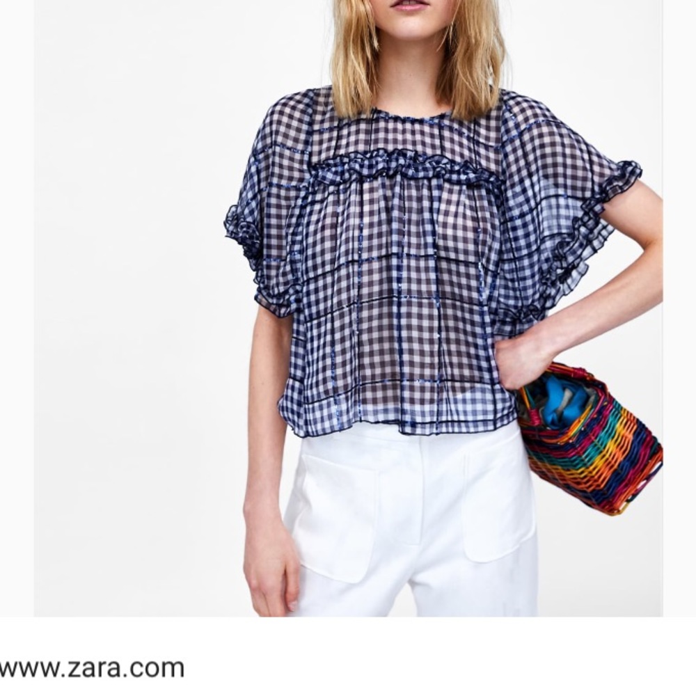 Zara Sequined Top Sz L 🦋